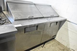 True TSSU-60-24M-B-ST Stainless Steel Commercial Sandwich Salad Prep Table Bain Marie Mega Top on Commercial Casters. 115 Volts, 1 Phase. Tested and Working!