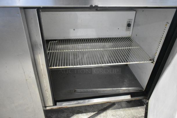 True TSSU-60-24M-B-ST Stainless Steel Commercial Sandwich Salad Prep Table Bain Marie Mega Top on Commercial Casters. 115 Volts, 1 Phase. Tested and Working! - Image 7 of 9