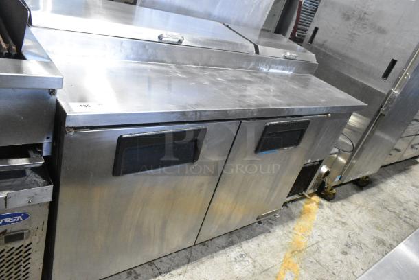 True TPP-67 Stainless Steel Commercial Pizza Prep Table on Commercial Casters. 115 Volts, 1 Phase. Tested and Powers On But Does Not Get Cold - Image 1 of 13