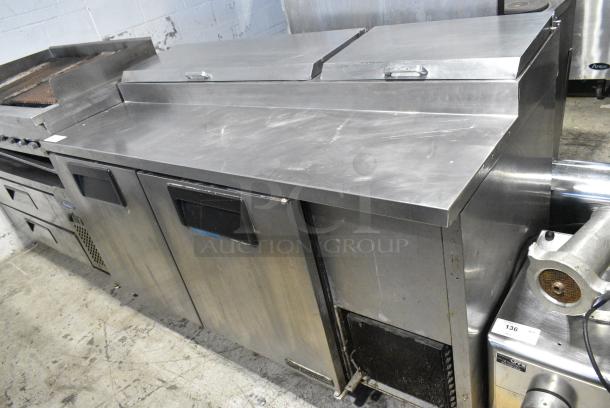 True TPP-67 Stainless Steel Commercial Pizza Prep Table on Commercial Casters. 115 Volts, 1 Phase. Tested and Powers On But Does Not Get Cold - Image 2 of 13