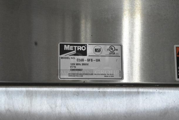 Metro C569-SFS-UA Metal Commercial Single Door Reach In Heated Holding Cabinet on Commercial Casters. 120 Volts, 1 Phase. Cannot Test Due To Plug Style - Image 7 of 7