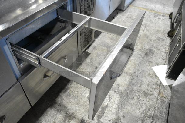 Stainless Steel Commercial Pizza Prep Table w/ 4 Drawers on Commercial Casters. 115 Volts, 1 Phase. Tested and Working! - Image 8 of 9