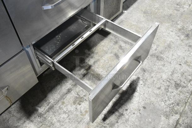 Stainless Steel Commercial Pizza Prep Table w/ 4 Drawers on Commercial Casters. 115 Volts, 1 Phase. Tested and Working! - Image 9 of 9