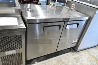 2020 AWTC48-GR Stainless Steel Commercial 2 Door Work Top Cooler on Commercial Casters. 115 Volts, 1 Phase. Tested and Powers On But Does Not Get Cold