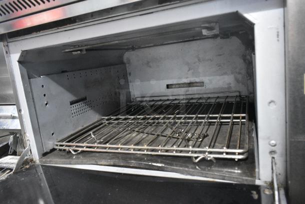 Vulcan Stainless Steel Commercial  Electric Powered 6 Burner Hot Plate Range w/ Oven, Over Shelf and Under Shelf. 240 Volts, 3 Phase. - Image 6 of 8