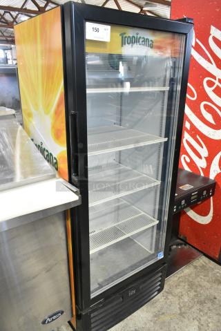 IDW G-12s Metal Commercial Single Door Reach In Cooler Merchandiser w/ Poly Coated Racks. 115 Volts, 1 Phase. Tested and Working!