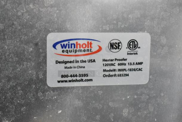 Winholt INHPL-1836/CAC Metal Commercial Heated Holding Cabinet w/ Pans on Commercial Casters. 115 Volts, 1 Phase. Tested and Working! - Image 8 of 8