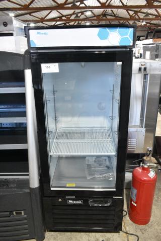 2022 Migali C-10RM-HC Metal Commercial Single Door Reach In Cooler Merchandiser w/ Poly Coated Racks. 115 Volts, 1 Phase. Tested and Working!