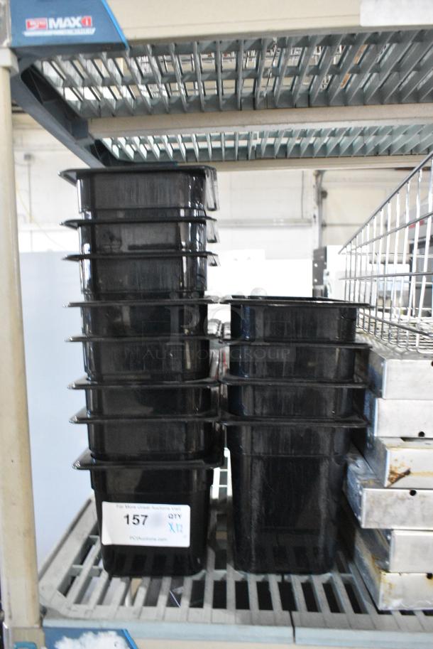 ALL ONE MONEY! Lot of 12 Black Poly Drop In Bins. - Image 1 of 4