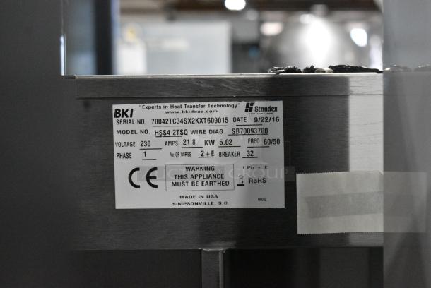 BRAND NEW SCRATCH AND DENT! 2016 BKI HSS4-2TSQ Stainless Steel Commercial Floor Style 2 Tier Warming Display Case Merchandiser. 230 Volts, 1 Phase. - Image 6 of 6