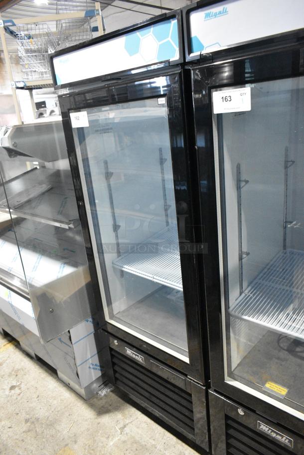 2023 Migali C-10RM-HC Metal Commercial Single Door Reach In Cooler Merchandiser w/ Poly Coated Racks. 115 Volts, 1 Phase. Tested and Working! - Image 1 of 4