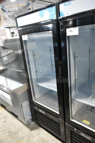 2023 Migali C-10RM-HC Metal Commercial Single Door Reach In Cooler Merchandiser w/ Poly Coated Racks. 115 Volts, 1 Phase. Tested and Working!