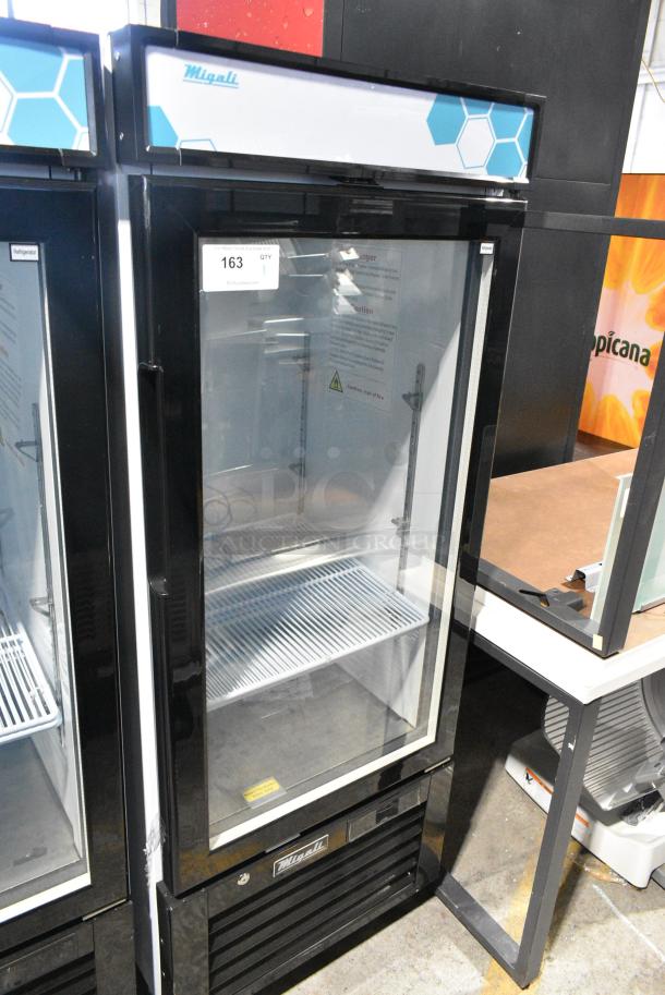 2023 Migali C-10RM-HC Metal Commercial Single Door Reach In Cooler Merchandiser w/ Poly Coated Racks. 115 Volts, 1 Phase. Tested and Working! - Image 1 of 4