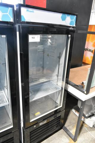 2023 Migali C-10RM-HC Metal Commercial Single Door Reach In Cooler Merchandiser w/ Poly Coated Racks. 115 Volts, 1 Phase. Tested and Working!