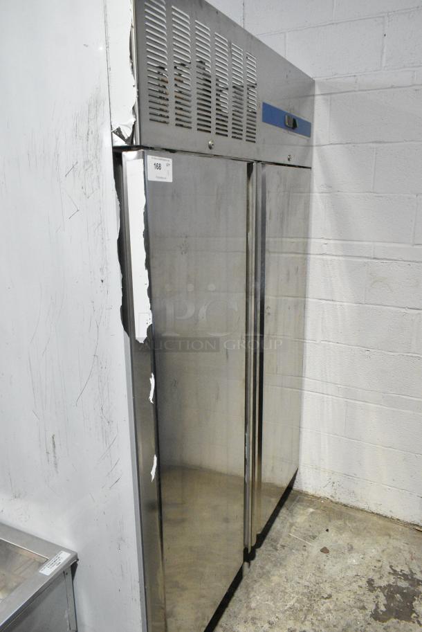 GN1200BT Stainless Steel Commercial 2 Door Reach In Cooler w/ Poly Coated Racks. 115 Volts, 1 Phase. Tested and Working! - Image 1 of 4