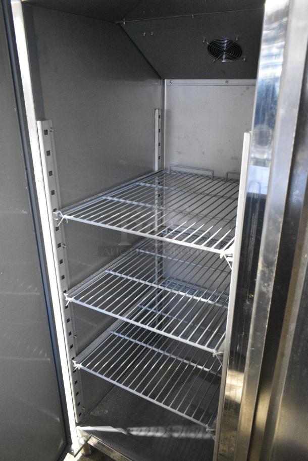 GN1200BT Stainless Steel Commercial 2 Door Reach In Cooler w/ Poly Coated Racks. 115 Volts, 1 Phase. Tested and Working! - Image 2 of 4