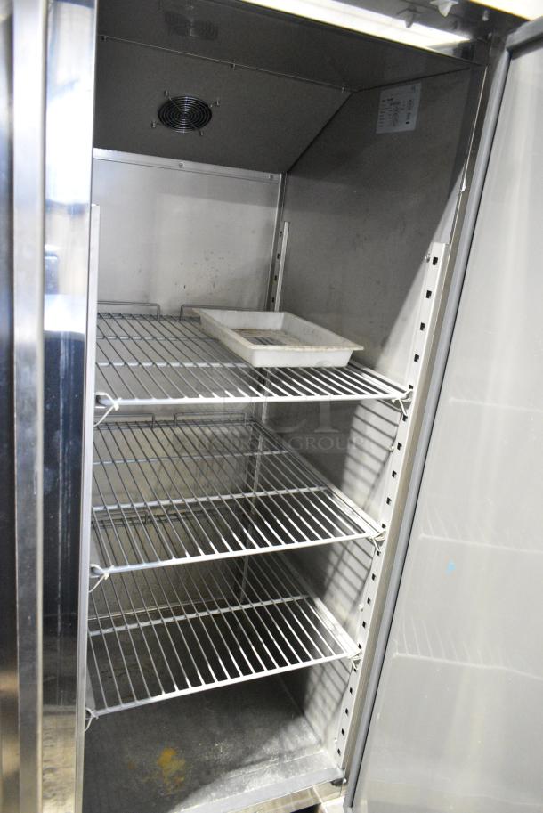 GN1200BT Stainless Steel Commercial 2 Door Reach In Cooler w/ Poly Coated Racks. 115 Volts, 1 Phase. Tested and Working! - Image 3 of 4