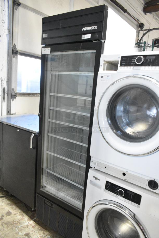 2019 Habco SE18 Metal Commercial Single Door Reach In Cooler Merchandiser w/ Poly Coated Racks. 115 Volts, 1 Phase. Tested and Working! - Image 1 of 6