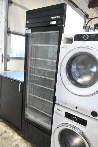 2019 Habco SE18 Metal Commercial Single Door Reach In Cooler Merchandiser w/ Poly Coated Racks. 115 Volts, 1 Phase. Tested and Working!