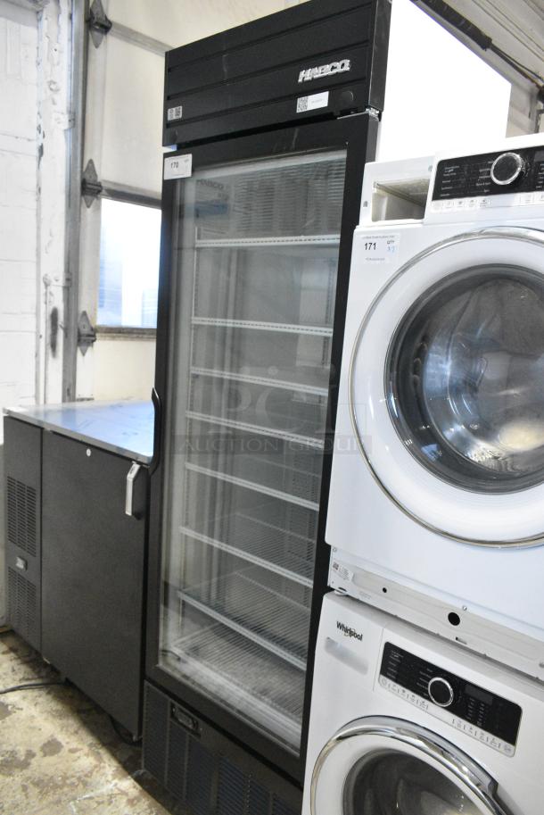 2019 Habco SE18 Metal Commercial Single Door Reach In Cooler Merchandiser w/ Poly Coated Racks. 115 Volts, 1 Phase. Tested and Working! - Image 2 of 6