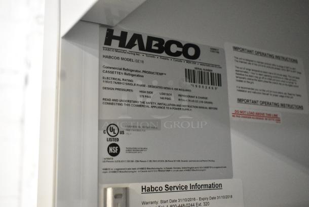 2019 Habco SE18 Metal Commercial Single Door Reach In Cooler Merchandiser w/ Poly Coated Racks. 115 Volts, 1 Phase. Tested and Working! - Image 6 of 6