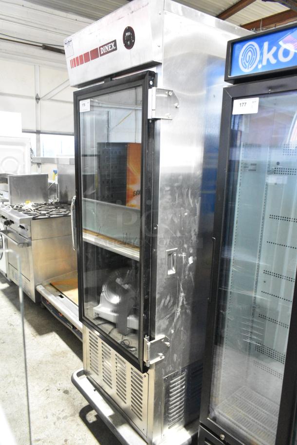 Dinex IRAC15 Metal Commercial Single Door Reach In Cooler on Commercial Casters. 120 Volts, 1 Phase. Tested and Working! - Image 1 of 6