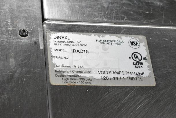 Dinex IRAC15 Metal Commercial Single Door Reach In Cooler on Commercial Casters. 120 Volts, 1 Phase. Tested and Working! - Image 6 of 6