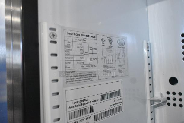 IDW G-11-C33EB Metal Commercial Single Door Reach In Cooler Merchandiser w/ Poly Coated Racks. 115 Volts, 1 Phase. Tested and Working! - Image 5 of 5