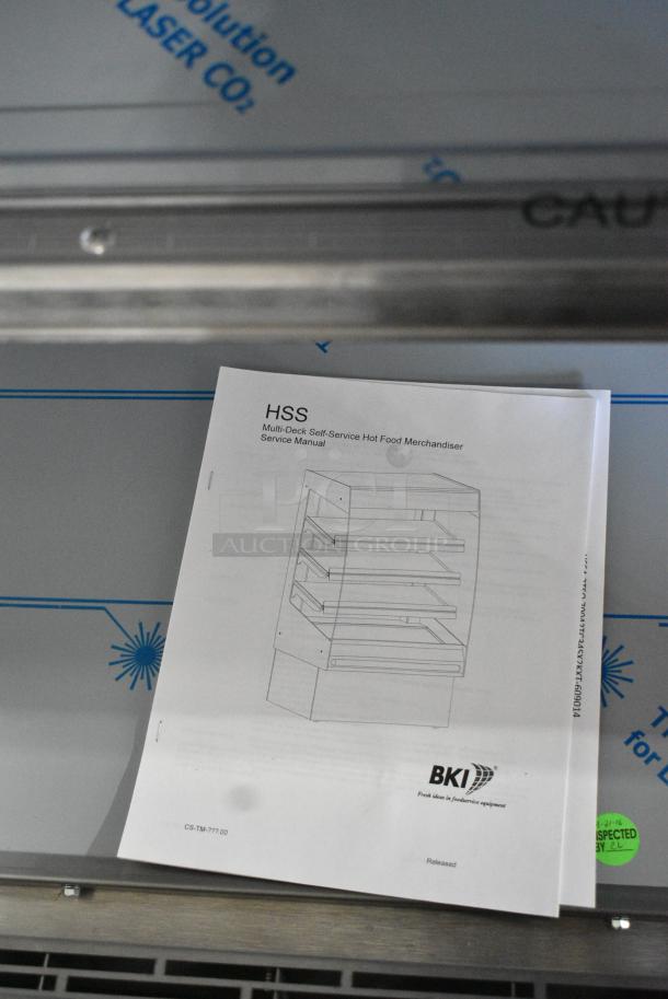 BRAND NEW SCRATCH AND DENT! 2016 BKI HSS4-2TSQ Stainless Steel Commercial Floor Style 2 Tier Warming Display Case Merchandiser. 230 Volts, 1 Phase. - Image 4 of 5
