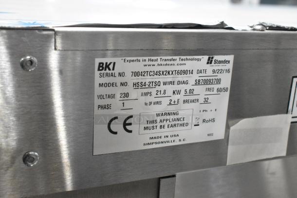 BRAND NEW SCRATCH AND DENT! 2016 BKI HSS4-2TSQ Stainless Steel Commercial Floor Style 2 Tier Warming Display Case Merchandiser. 230 Volts, 1 Phase. - Image 5 of 5