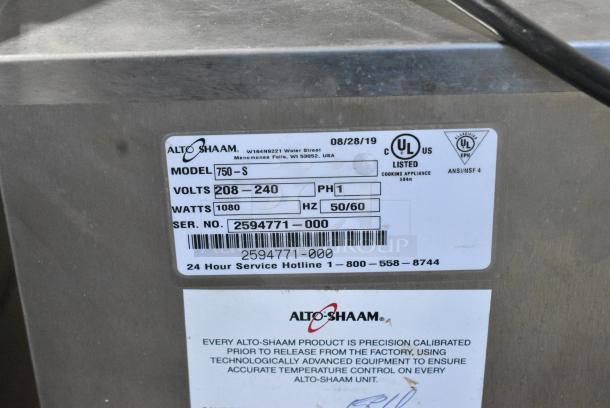 2019 Alto Shaam 750-S Stainless Steel Commercial Heated Holding Cabinet on Commercial Casters. 208-240 Volts, 1 Phase. - Image 6 of 6