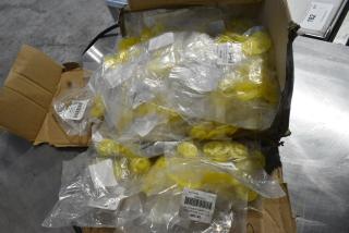 BRAND NEW! Box of San Jamar 8573MV Yellow Medium Viscosity Valve for EZ-KLEEN® Sauce Bottles