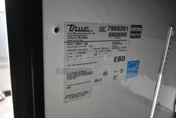 True TWT-36 ENERGY STAR Stainless Steel Commercial 2 Door Work Top Cooler on Commercial Casters. 115 Volts, 1 Phase. Tested and Working! - Image 7 of 7