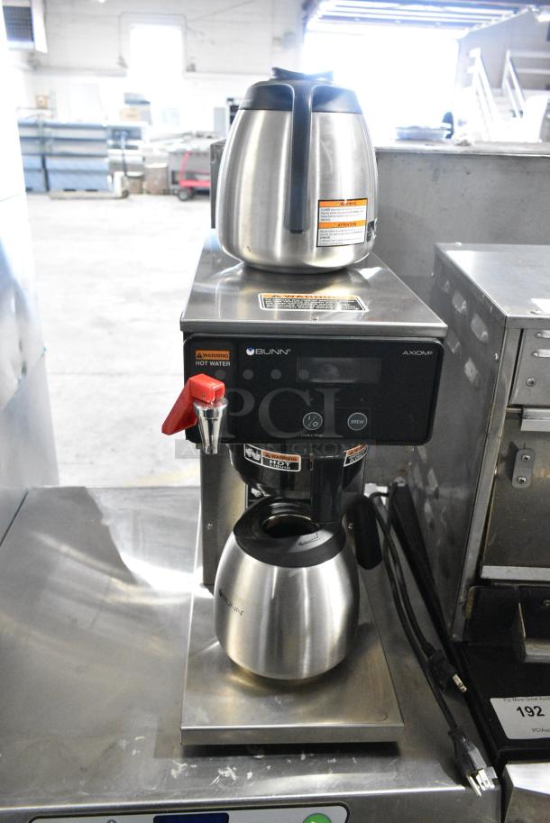 2020 Bunn AXIOM-DV-TC Stainless Steel Commercial Countertop Coffee Machine w/ Hot Water Dispenser, 2 Metal Coffee Pots and Poly Brew Basket. 120 Volts, 1 Phase. - Image 1 of 7