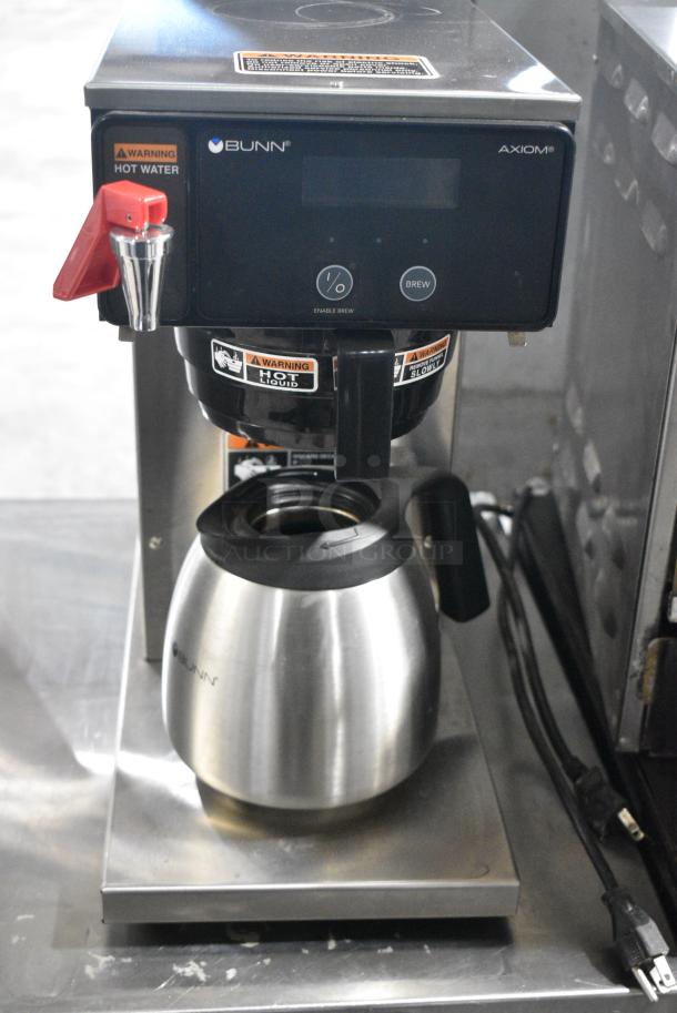 2020 Bunn AXIOM-DV-TC Stainless Steel Commercial Countertop Coffee Machine w/ Hot Water Dispenser, 2 Metal Coffee Pots and Poly Brew Basket. 120 Volts, 1 Phase. - Image 3 of 7
