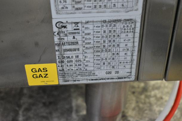 BRAND NEW SCRATCH AND DENT! BKI AETG202R Stainless Steel Commercial Gas Powered Roll In Rack Combi Convection Oven w/ Metal Pan Rack. - Image 8 of 8