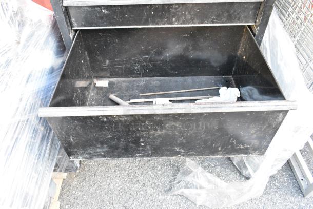 Husky Black Metal 3 Drawer Tool Box on Commercial Casters. - Image 5 of 6