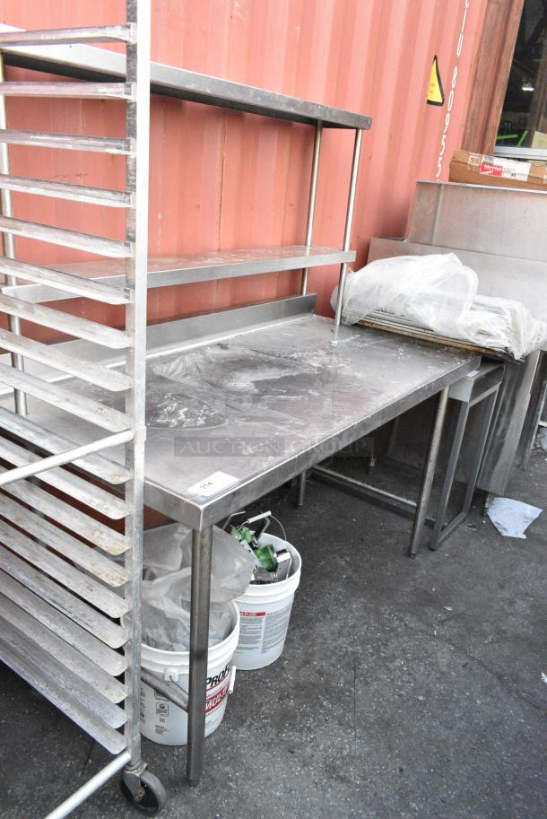Stainless Steel Table w/ 2 Tier Over Shelf. - Image 2 of 4