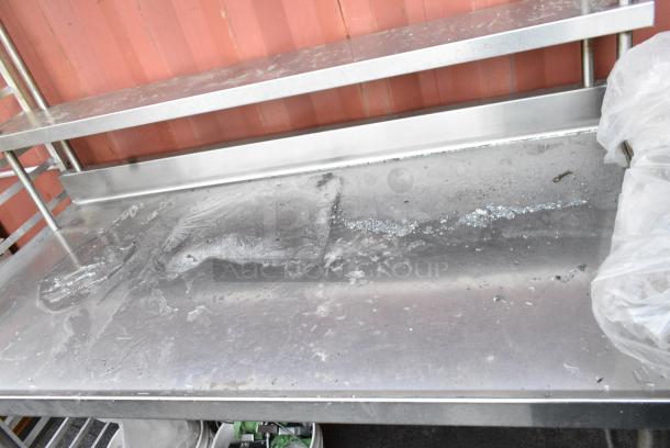 Stainless Steel Table w/ 2 Tier Over Shelf. - Image 3 of 4
