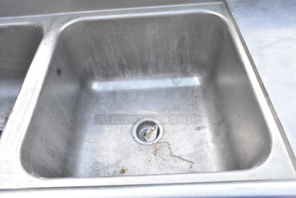 Stainless Steel 3 Bay Sink w/ Dual Drain Boards. - Image 4 of 7
