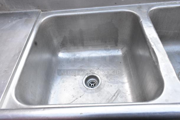 Stainless Steel 3 Bay Sink w/ Dual Drain Boards. - Image 6 of 7