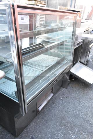 Leader HBK48 S/C Stainless Steel Commercial Floor Style Deli Display Case Merchandiser. 115 Volts, 1 Phase.