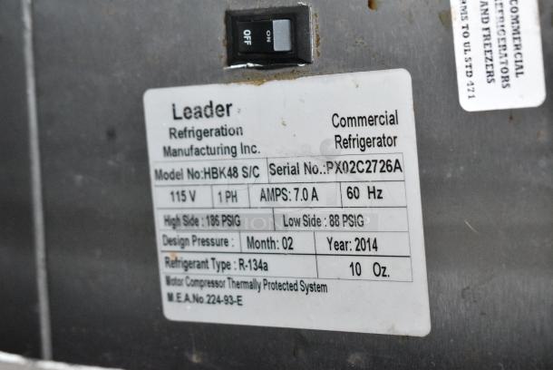 Leader HBK48 S/C Stainless Steel Commercial Floor Style Deli Display Case Merchandiser. 115 Volts, 1 Phase. - Image 4 of 4