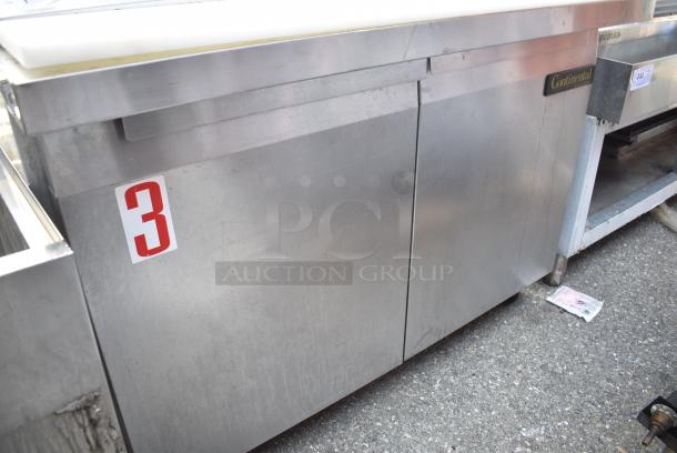 Continental SW18-18M Stainless Steel Commercial Sandwich Salad Prep Table Bain Marie Mega Top on Commercial Casters. 115 Volts, 1 Phase. - Image 4 of 9