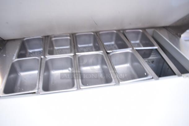 Continental SW18-18M Stainless Steel Commercial Sandwich Salad Prep Table Bain Marie Mega Top on Commercial Casters. 115 Volts, 1 Phase. - Image 7 of 9