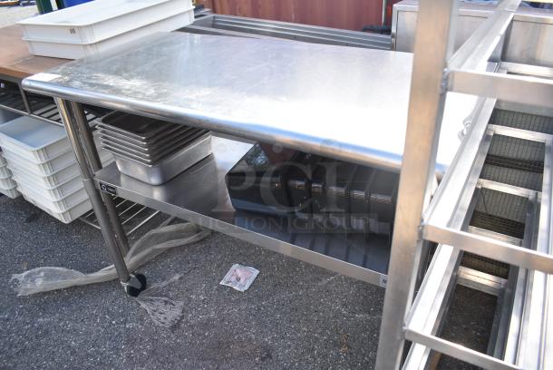 Stainless Steel Table w/ Under Shelf and Contents Including Drop In Bins. - Image 2 of 5