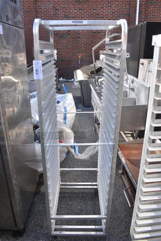 Metal Pan Transport Rack on Commercial Casters.