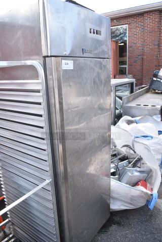 CustomCool Stainless Steel Commercial Single Door Reach In Cooler. 115 Volts, 1 Phase.
