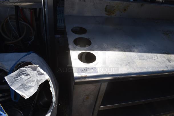 Stainless Steel Counter w/ 2 Under Shelves and Back Splash. - Image 4 of 7