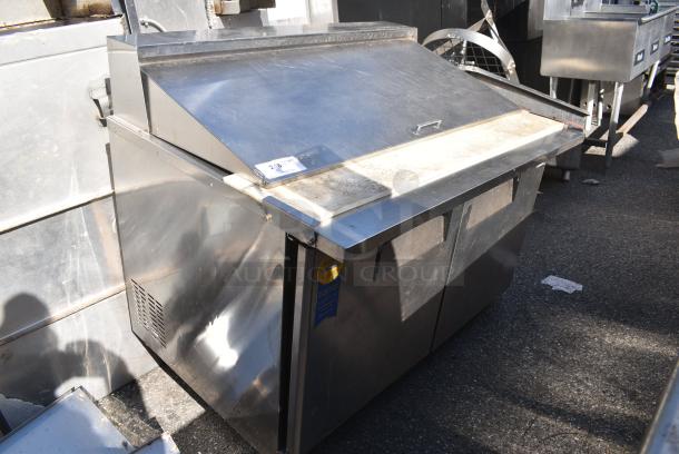 Everest EPBR2 Stainless Steel Commercial Sandwich Salad Prep Table Bain Marie Mega Top. 115 Volts, 1 Phase. - Image 1 of 8